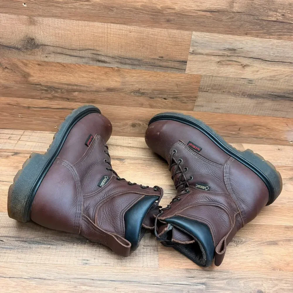 Red Wing Boots Men's size 11.5  Brown Leather Waterproof Soft Toe
